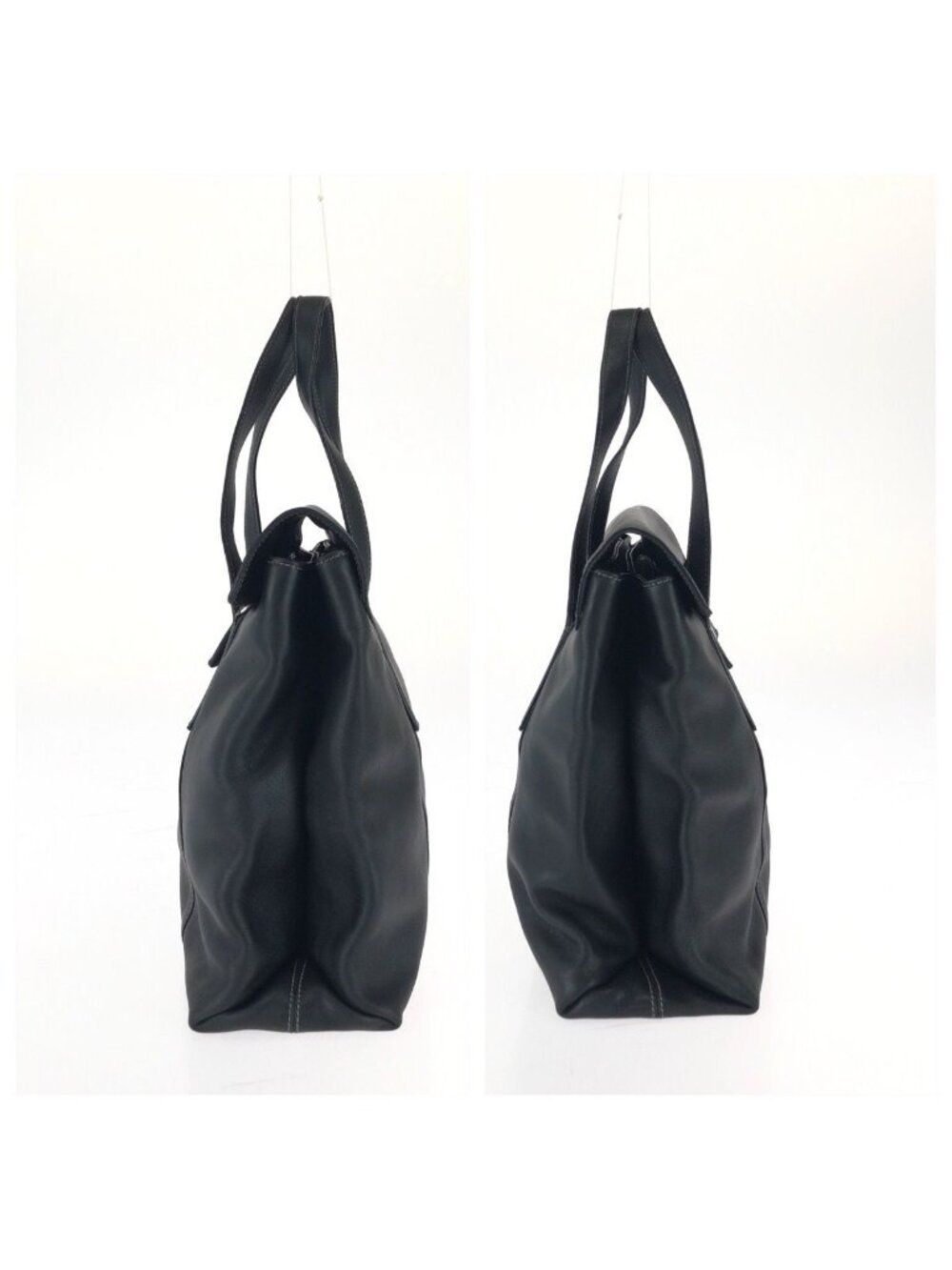 Bvlgari Vintage 2-Way Black Silver Leather Tote Shoulder Bag - Picture 8 of 9